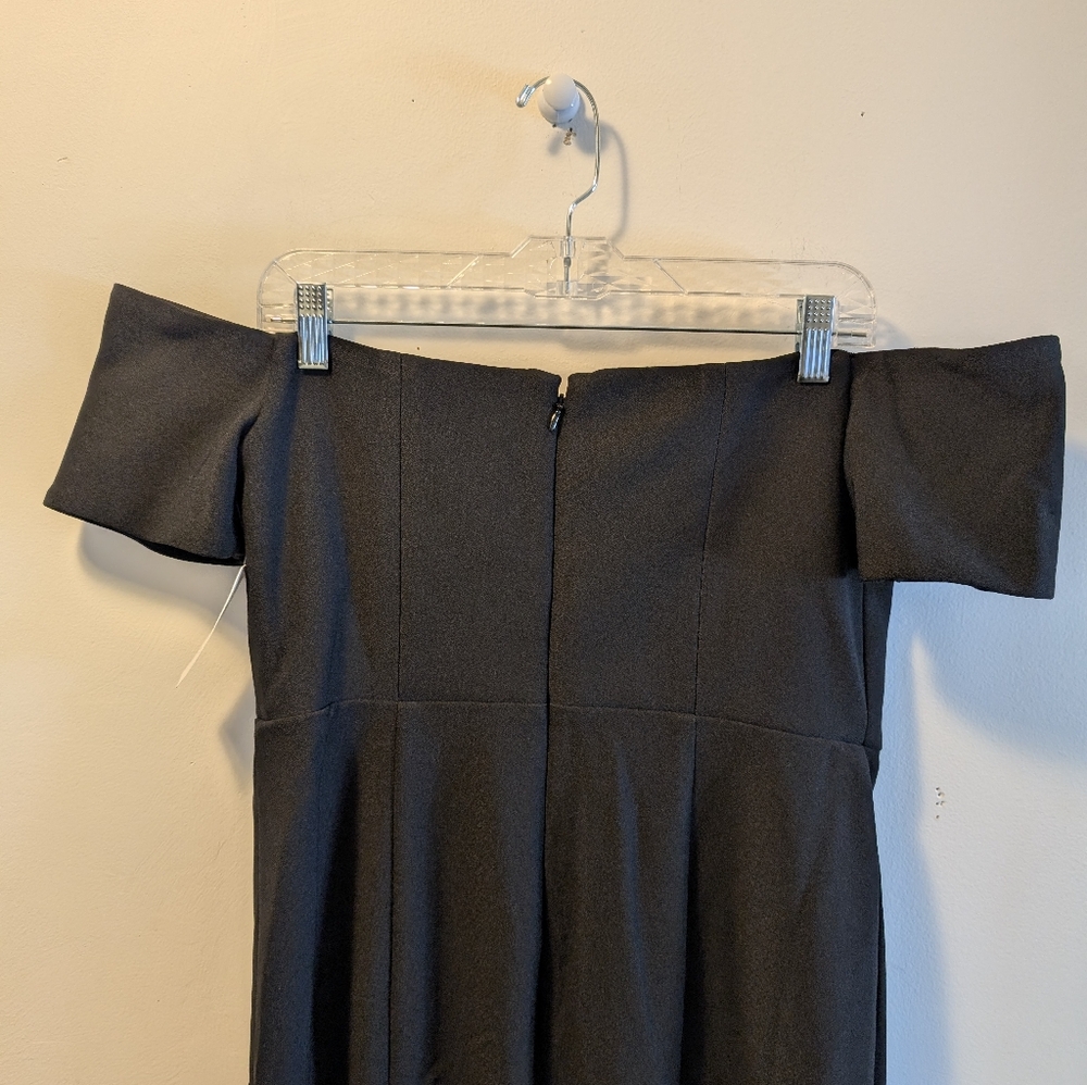BHLDN Off‑Shoulder Black Formal Dress • Women’s L • Elegant Evening Gown - Picture 14 of 14